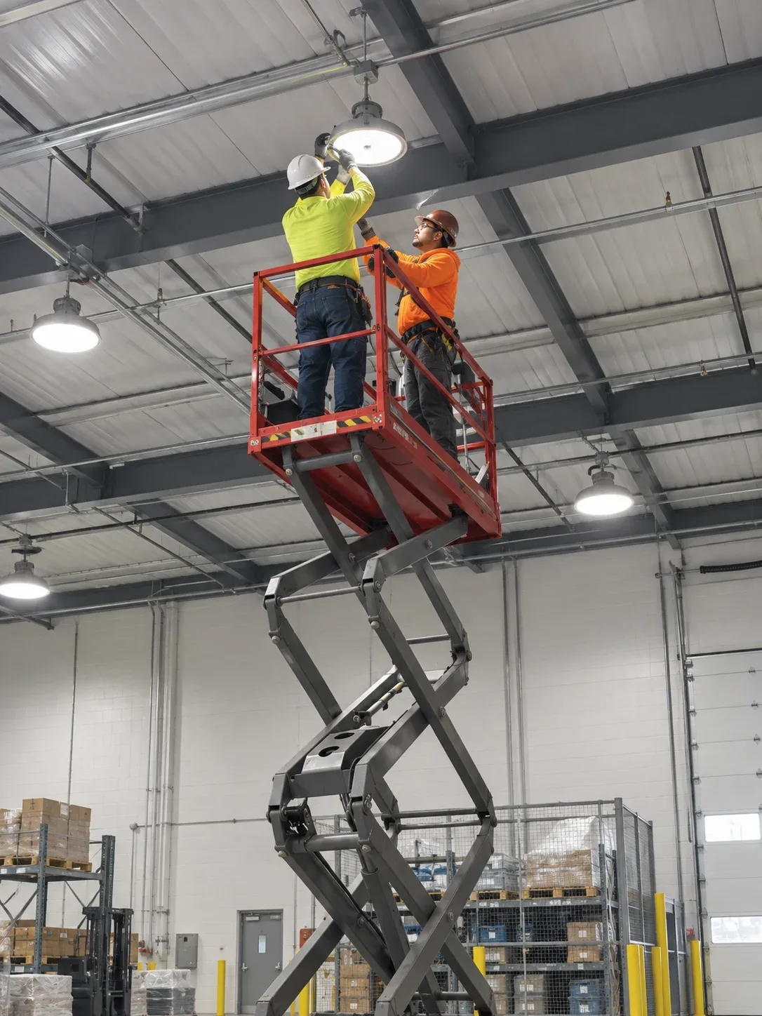 Industrial lighting solutions in Stoney Creek warehouse